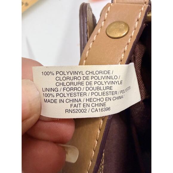 Liz Claiborne Mini SHoulder bag Baguette purse with outer zipper pocket faux ltr - Picture 6 of 8